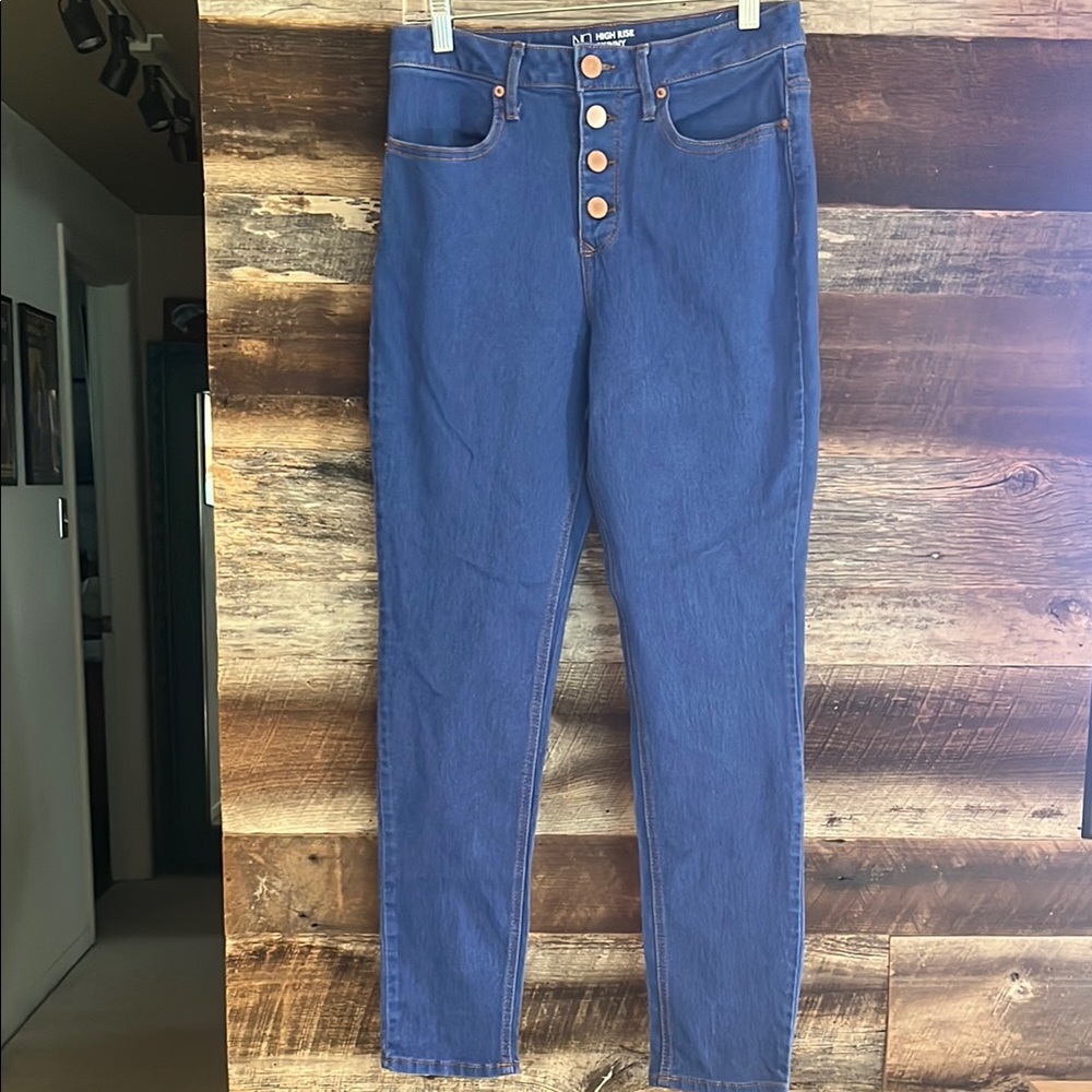 NOBO High Rise Button Fly Blue Jeans